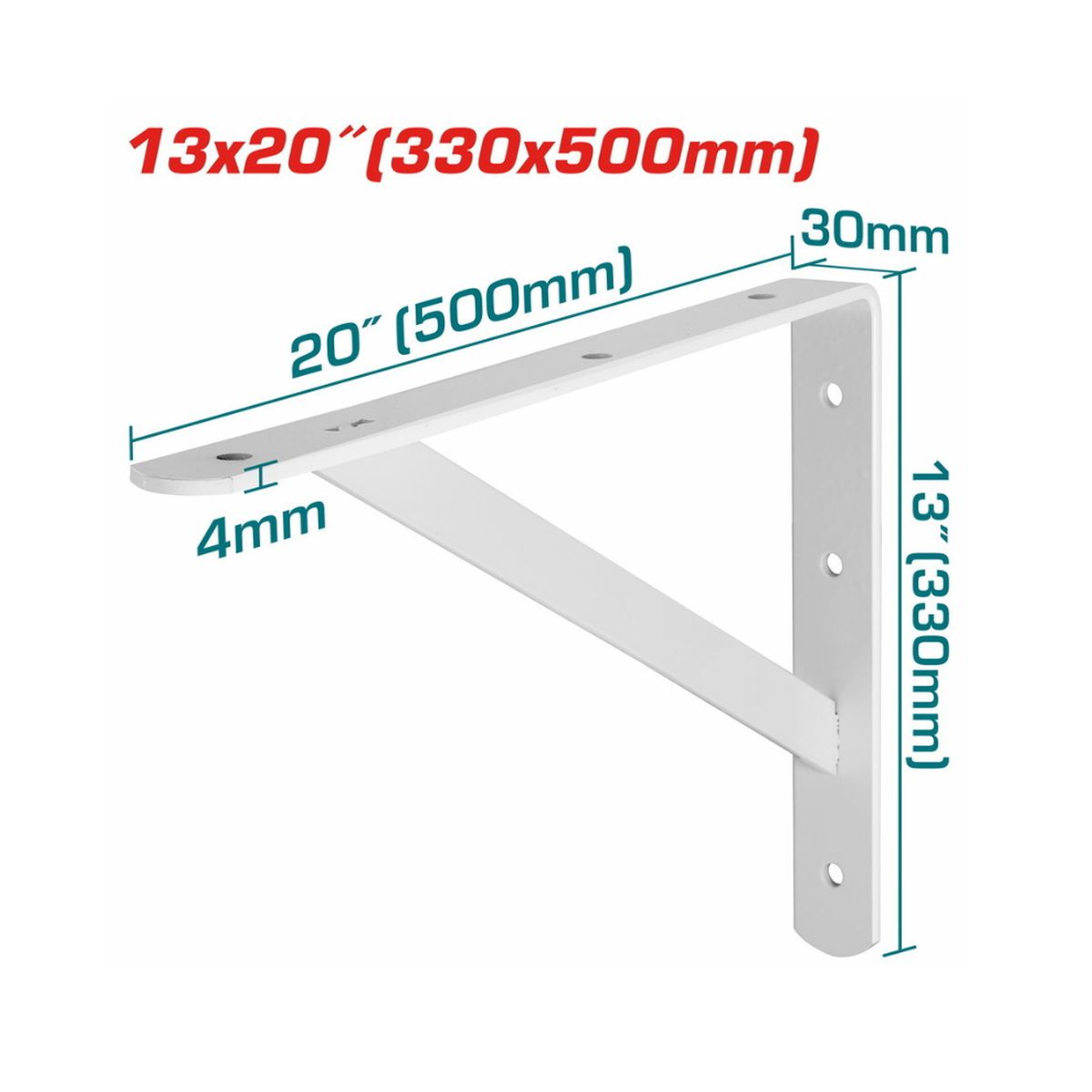 ΓΩΝΙΑ Β.Τ ΛΕΥΚΗ 33 Χ 50cm (THDSB1320) TOTAL 