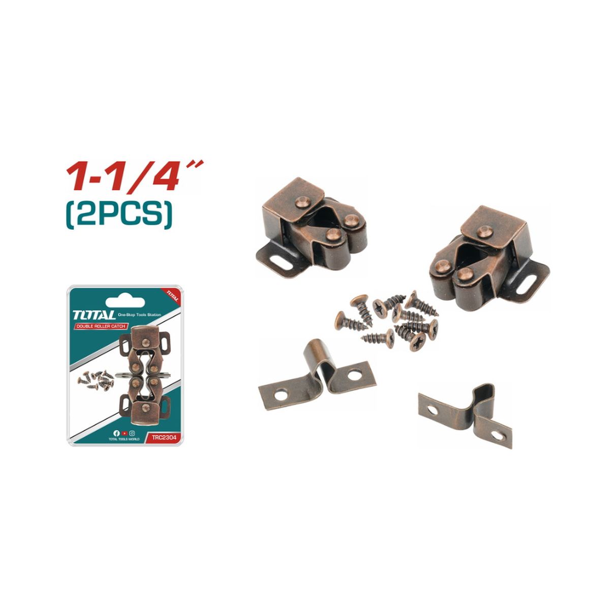 ΣΤΟΠ ΠΟΡΤΑΣ ΚΥΛΙΝΔΡΙΚΑ 1-1/4'' 2ΤΕΜ (TRC2304) TOTAL