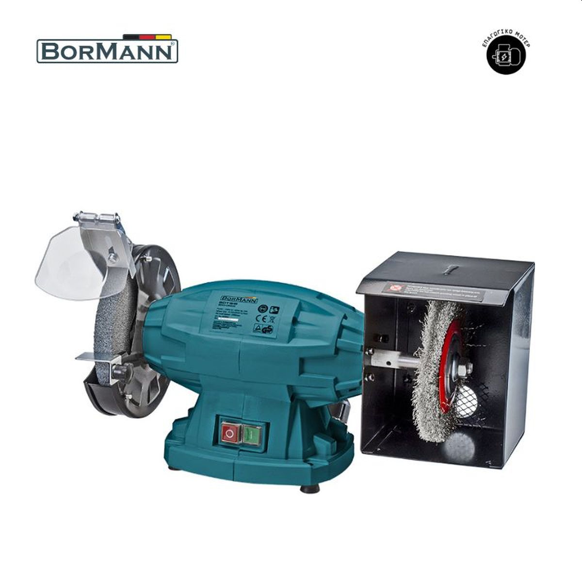 ΔΙΔΥΜΟΣ ΤΡΟΧΟΣ Φ150mm , 350W ΜΕ ΒΟΥΡΤΣΑ 053842 BDT1515 BORMANN Lite