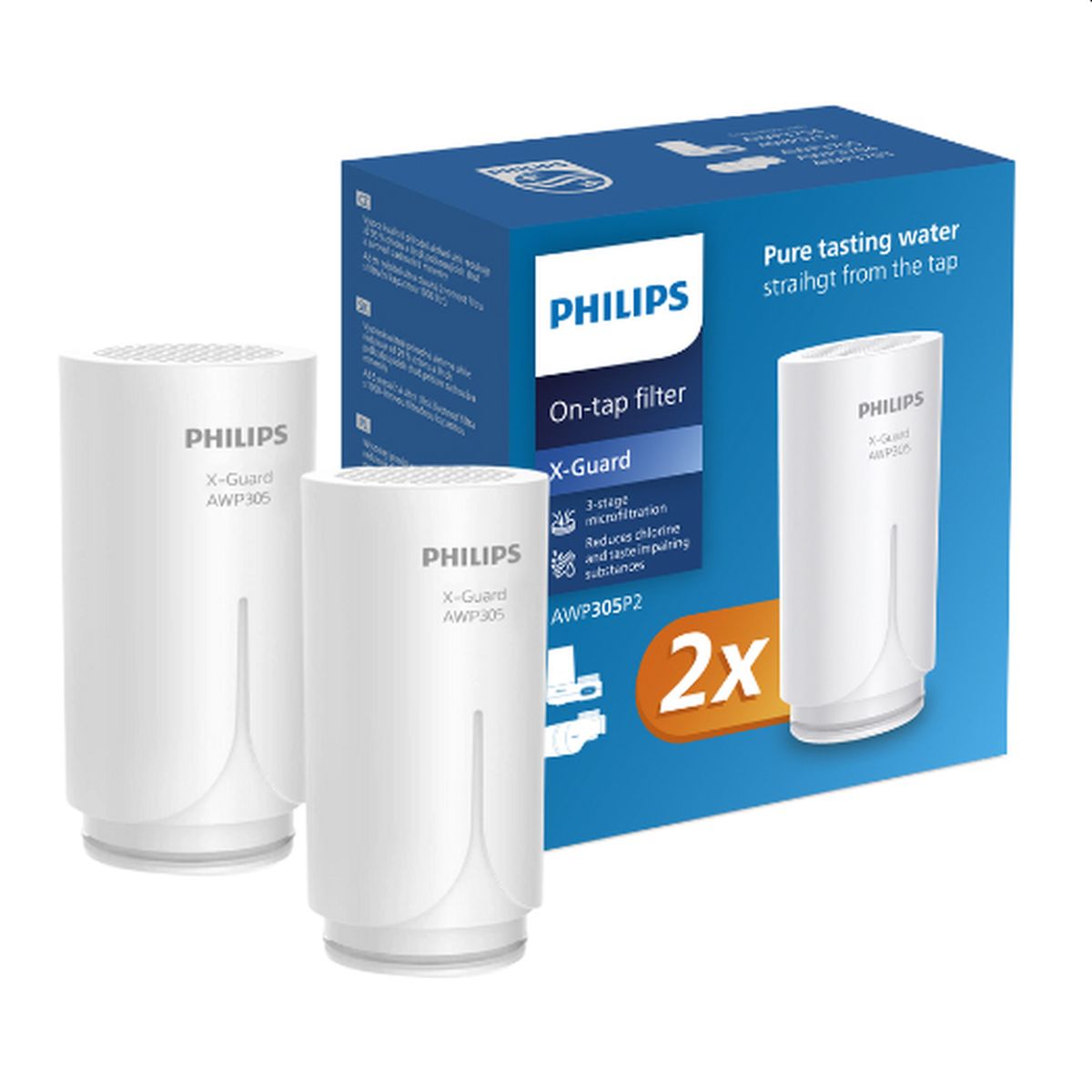 Σετ Ανταλλακτικό Φίλτρο Νερού X-Guard 2 τεμ.AWP305P2 Philips 0037365