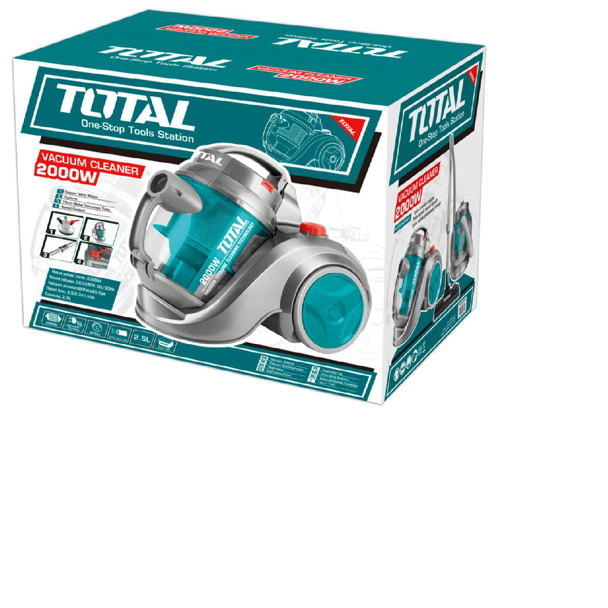 Ηλεκτρική Σκούπα Ξηρής Αναρρόφησης 2.000W TVC20258 Total 